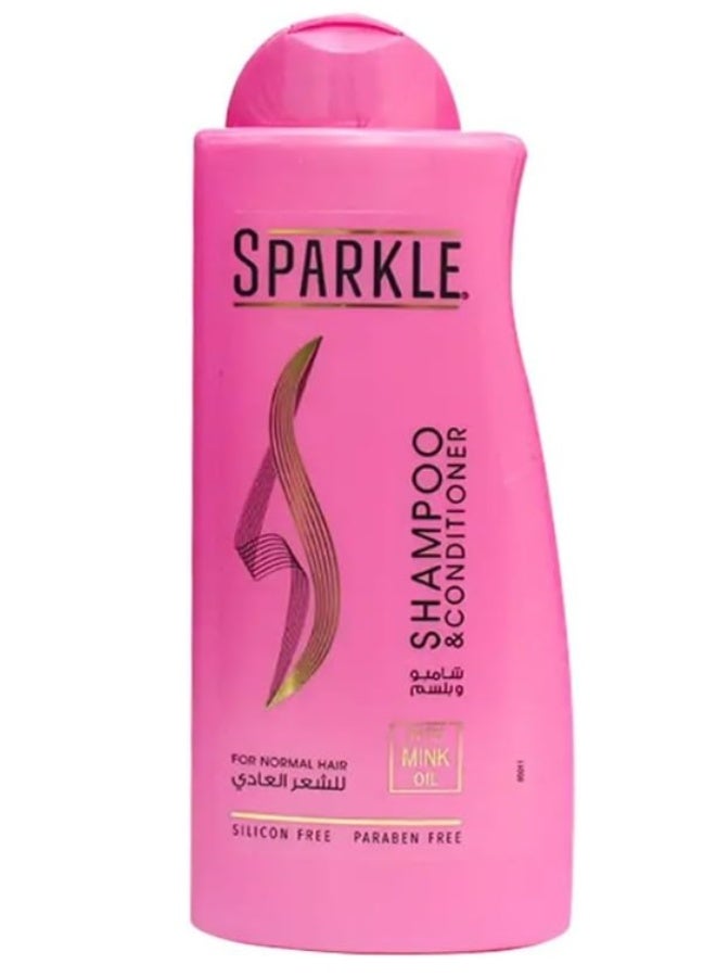 سباركل شامبو وبلسم 2 في 1 بزيت المنك الطبيعي للشعر العادي - (170 مل) - Image 1