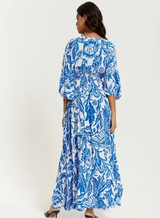 Hoxton Gal Floral Print Maxi Dress