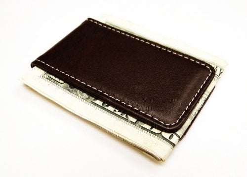 Tapp Collections Fine Leather Magnetic Money Clip - Brown - Image 2