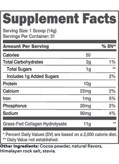 Ketologic Grass Fed Collagen (Chocolate Flavor 1Lb)  - Image 2