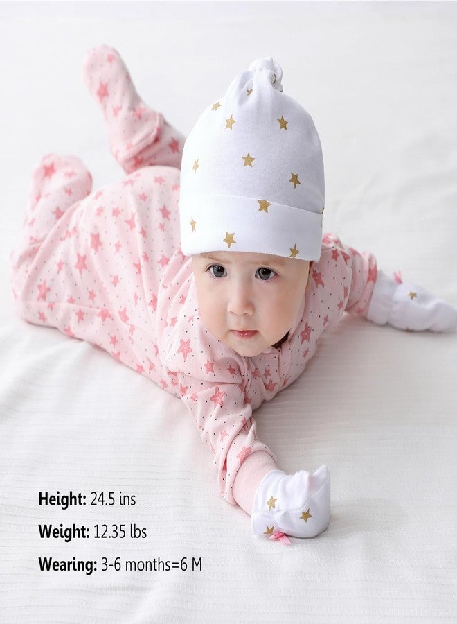 MAMIMAKA Baby Girls One-Piece Footies Romper 2-Way Zip Cotton Bodysuit Long-Sleeve Jumsuit, 6-9 Months - Image 4