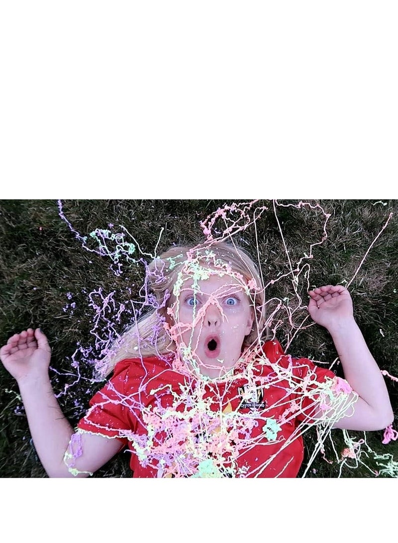 CRAZY RIBBON رذاذ ملون لحفلات الزفاف والاحتفالات، عبوة رذاذ شريطي مجنونة مكونة من 24 قطعة - Image 4