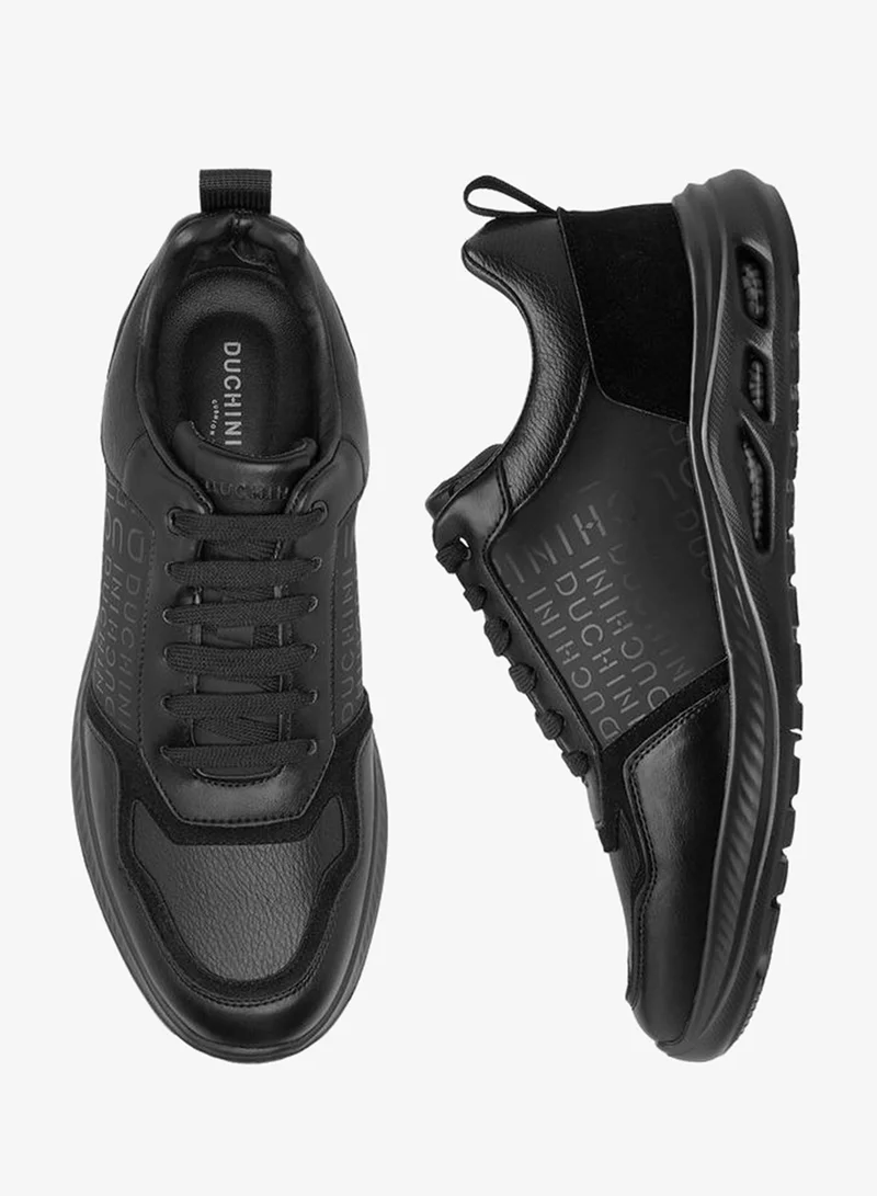 دوتشيني Men Monogram Print Lace-Up Sneakers