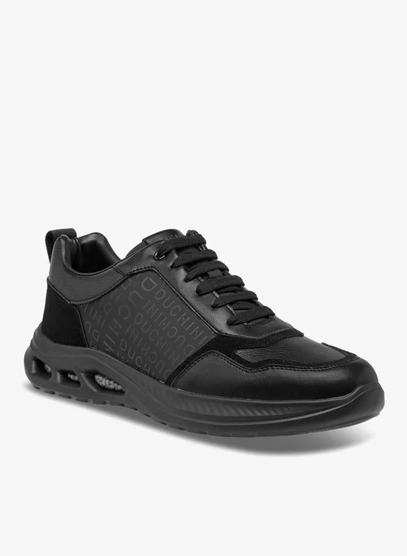 دوتشيني Men Monogram Print Lace-Up Sneakers