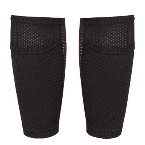 Hersent Soccer Shin Guard Sock,Leg Performance Support Football Compression Calf Sleeves with Pocket Can Holding Shin Pads,Comfort Breathable Youth Soccer Shin Guard Holders for Beginner or Elite Athlete - Image 1