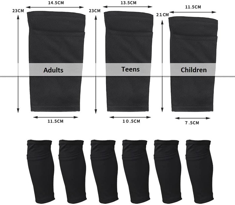 Hersent Soccer Shin Guard Sock,Leg Performance Support Football Compression Calf Sleeves with Pocket Can Holding Shin Pads,Comfort Breathable Youth Soccer Shin Guard Holders for Beginner or Elite Athlete - Image 3