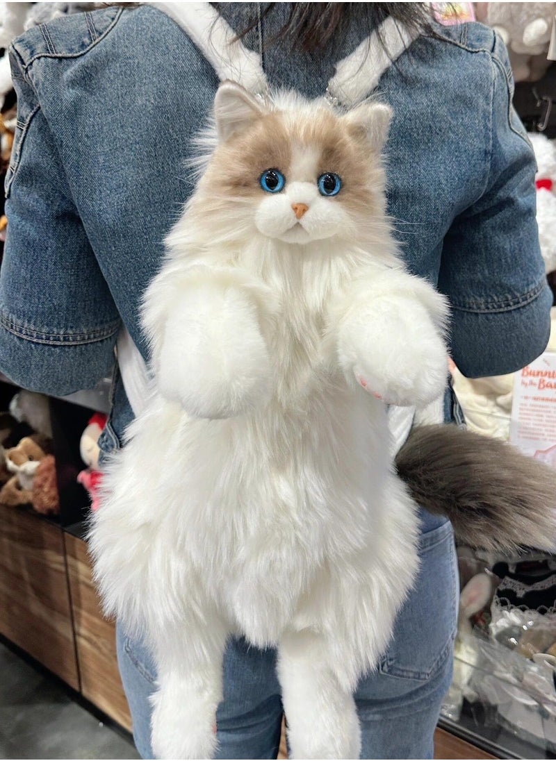 Simulation Ragdoll Cat Backpack Kitten Doll Doll Plush Doll Toy Birthday Gift Female  - Image 3