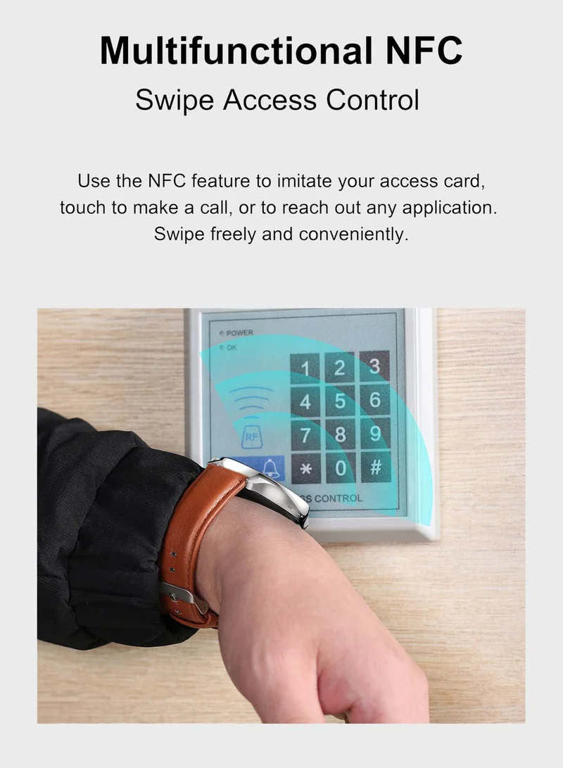 Seventy Five Smart Watch With Leather & Silicone Strap Set