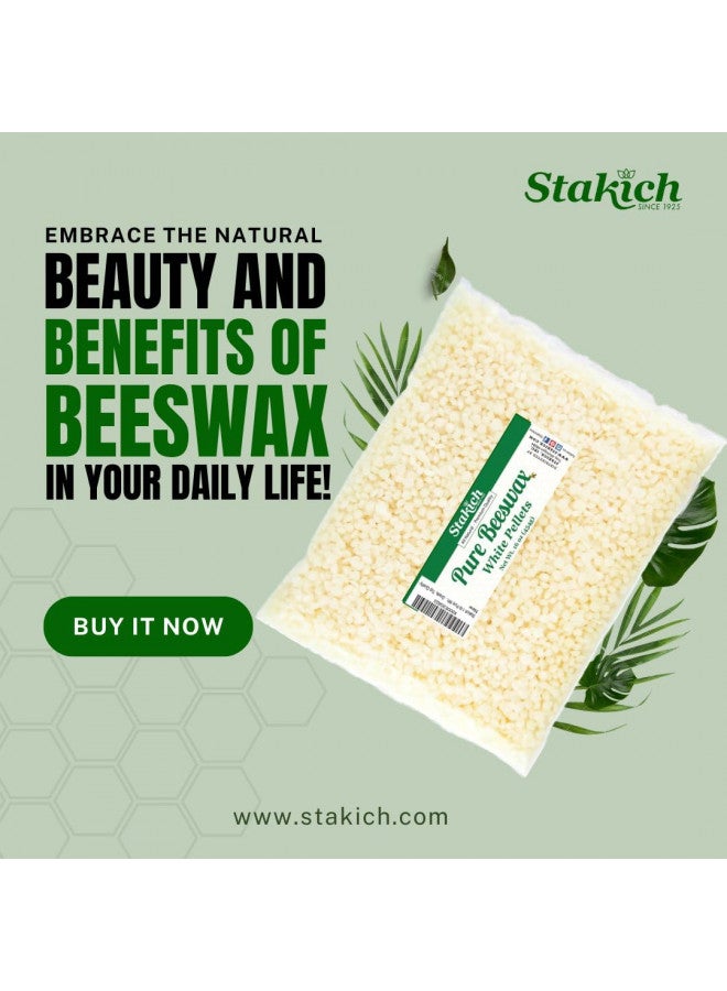 Stakich Pure White Beeswax Pellets, All Natural, Cosmetic Grade, Premium Quality (1 Pound) - Image 3
