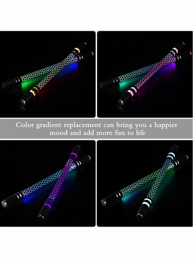Generic - Spinning Rotating Pen, 2 Pieces LED Rolling Finger Rotating Pen Anti Slip Coating Spinning Pen Spinning Ballpoint Pen for Student Entertainment, Unable to Write (Black & Silver) - Image 1