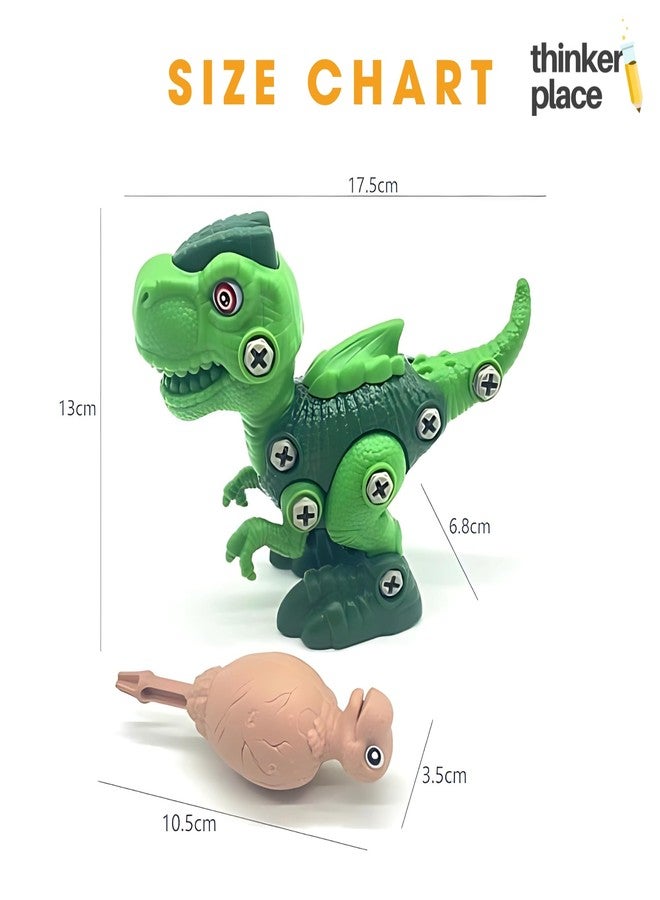 ThinkerPlace DIY Sliding Dinosaur Kit Tyrannosaurus Rex | Learn About Dinosaurs | Take Apart Dinosaur Toys | Build, Play & Learn | STEM Educational Toy for Kids Age 4+ | Science & Learning Toy - Image 5