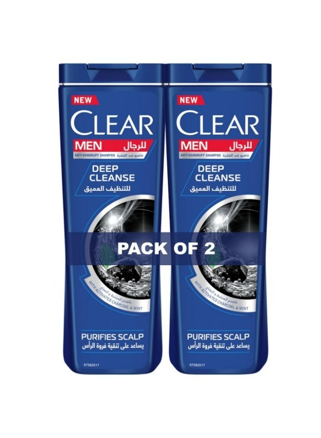 Clear Anti-Dandruff Shampoo, for dandruff prone & itchy scalp, Deep Cleanse purifies and nourishes the scalp, 2 x 350ml