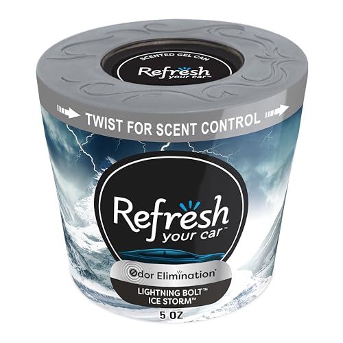 RefreshYourCar Refresh Your Car Gel Can Air Freshener Lightning BoltIce Storm Scent 5 oz - Image 1