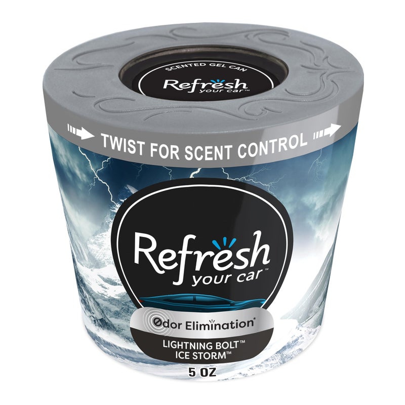 RefreshYourCar Refresh Your Car Gel Can Air Freshener Lightning BoltIce Storm Scent 5 oz - Image 3