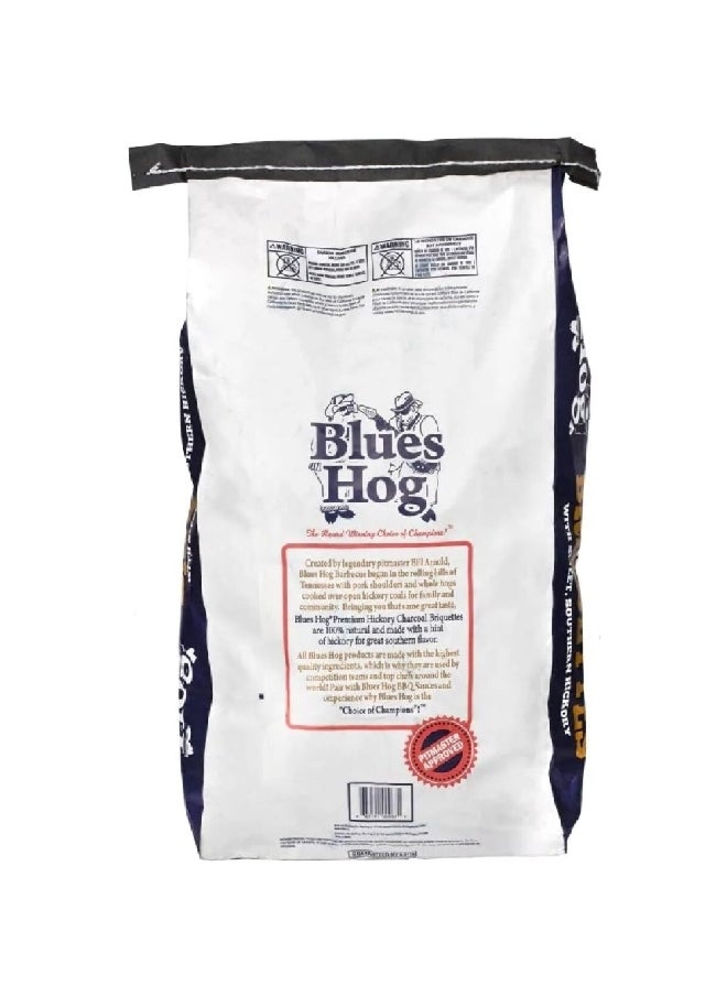 Blues Hog Long Burning Time Quick Ignition Natural Hickory Charcoal Briquettes 15.4 Pound 90915  - Image 2