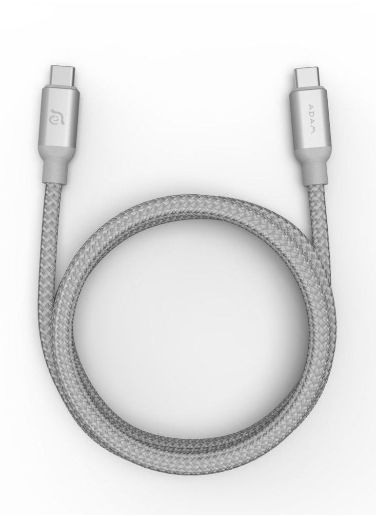 ADAM ELEMENTS Adam Elements CASA C200 USB C to USB C 100W Charging Cable Silver  - Image 1