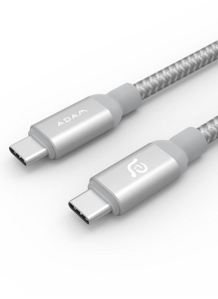 ADAM ELEMENTS Adam Elements CASA C200 USB C to USB C 100W Charging Cable Silver  - Image 2