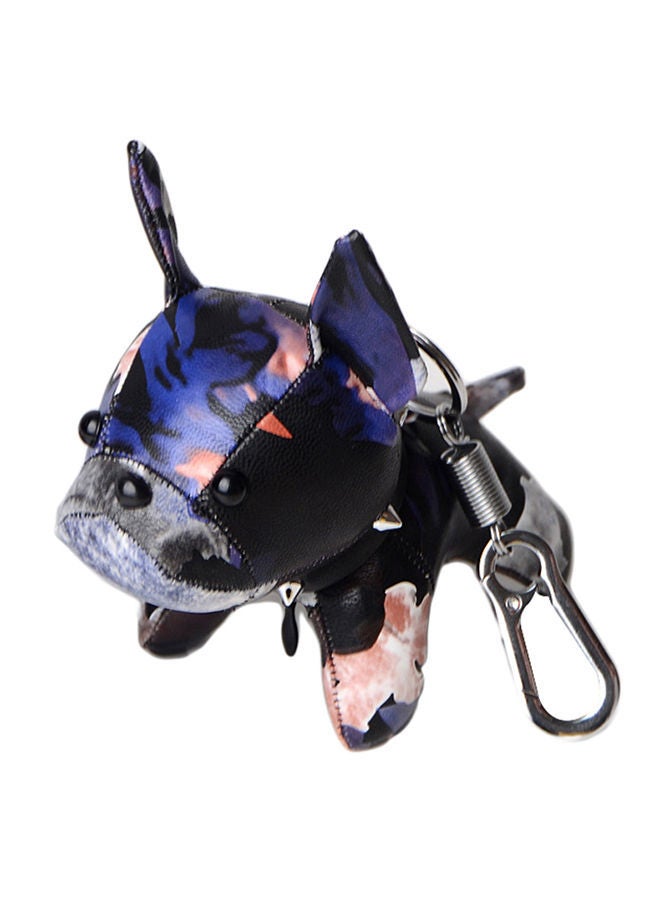NIBEMINENT Mini Bulldog Puppy Faux Leather Doll Hanging Pendant Key Ring Keychain Decor 20 x 10 20cm 