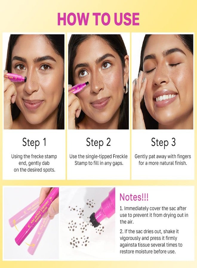 CAKAILA Taupe Freckle Stamp with Eyeliner Pen,Natural Lifelike Freckle Makeup Pen Magic Freckle Color,Waterproof Longlasting Fake Freckles Stain Marker Pencil Face Decoration for Sunkissed Makeup,Vegan - Image 4