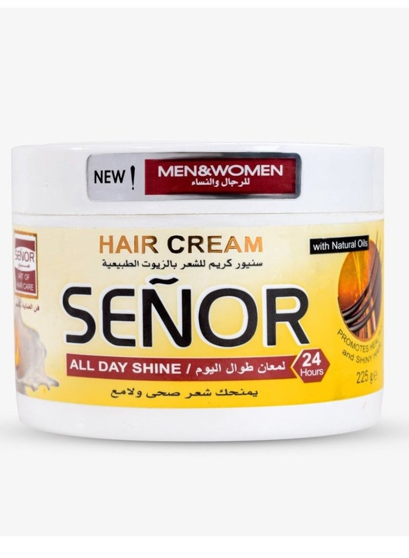 Hair cream with natural oils (coconut, olive, watercress, almond, black seed) 225ml