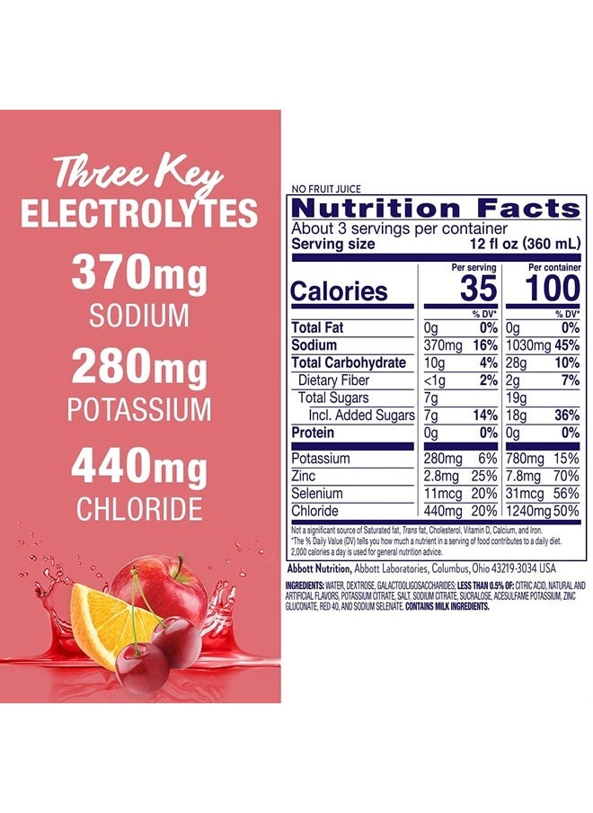 Pedilayte Advanced Care Electrolyte Solution, 1 Liter, 8 Count, with PreActive Prebiotics, Hydration Drink, Cherry Punch  - Image 5