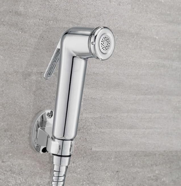 HOUZA Complete Jet Spray Kit for Toilet Use – 1Meter Flexible Hose, Wall Hook & Quick DIY Installation, Durable, Everyday Hygiene Solution & No-Leak Design - Image 1