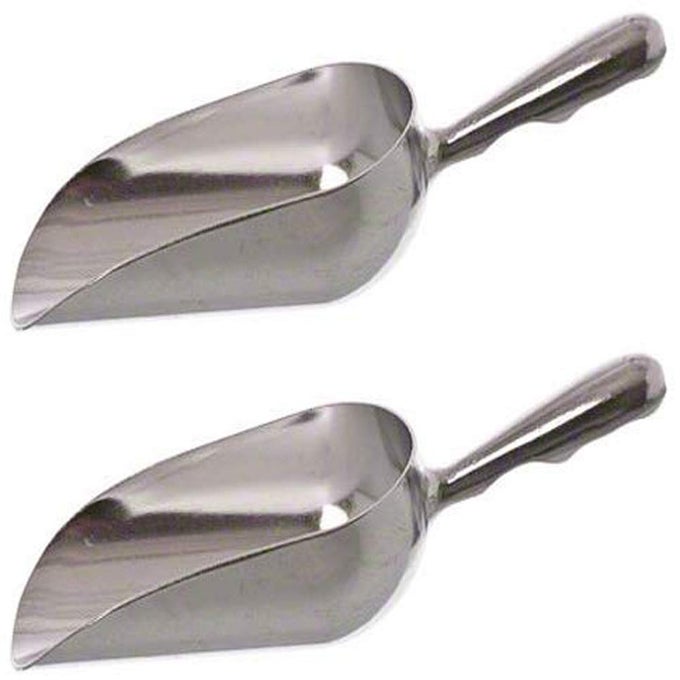 SET OF 2 12 OZ OUNCE BAR ICE SCOOP DRY BIN SCOOP DRY GOODS SCOOP CANDY SCOOP SPICE SCOOP CAST ALUMINUM