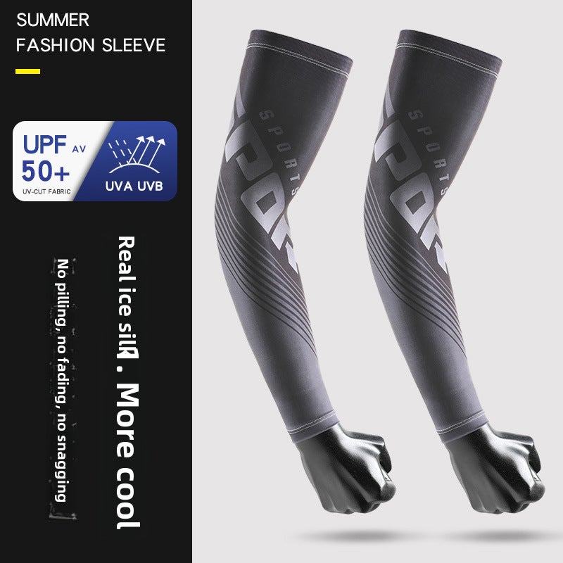 UV Protective Breathable Arm Covers Biker Black 