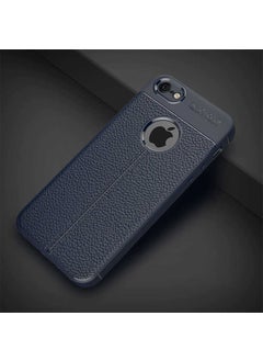Apple iPhone 5 Case Leather Textured Silicone with Camera Protection - Navy Blue