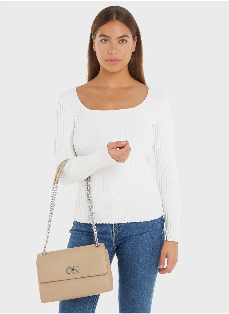 CALVIN KLEIN Re Lock Flap Over Crossbody