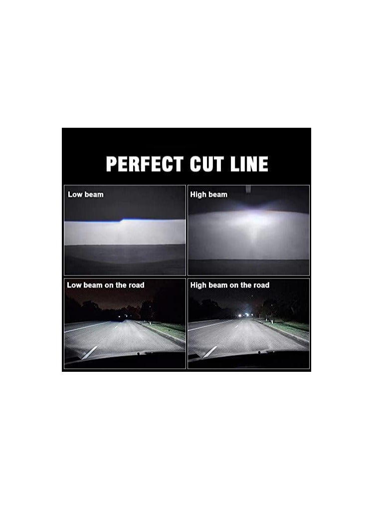 KASTWAVE 4Pcs Car LED Bulbs Combo, Fit For Cadillac Escalade 2007-2014 LED Bulbs, D1S Hid Bulb High Low Beam+9145/H10 LED Fog Light Bulbs, D1S Hid Headlights 6500K 36000LM, D1S 9145 Light Bulbs - Image 3