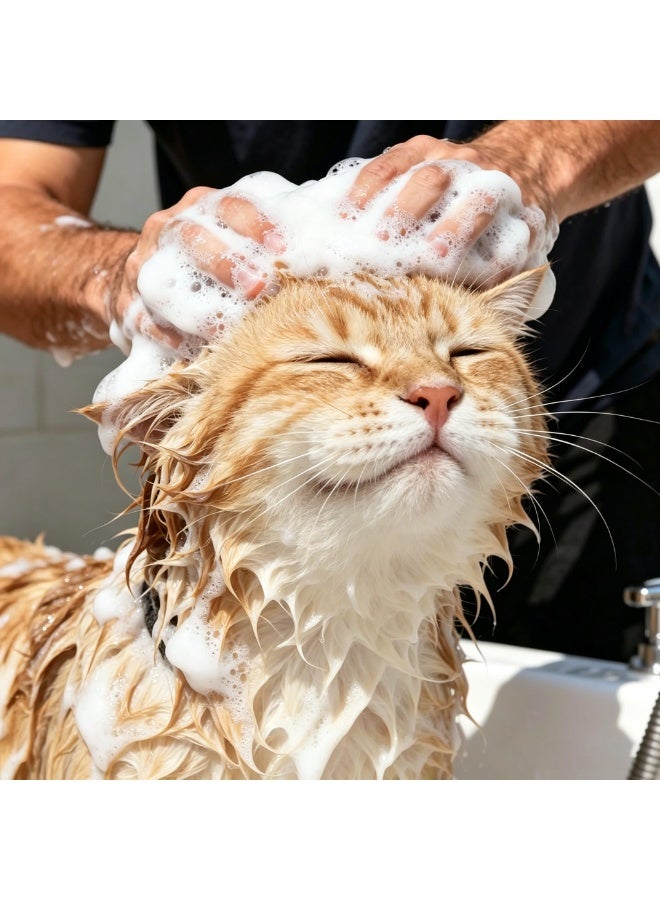 TAPIT 4-in-1 Cat Shampoo Hypoallergenic Cat Bath Shampoo with Odor Control Moisturizing & Anti-Itch for Kittens & Adult Cats Pet Shampoo - Image 4