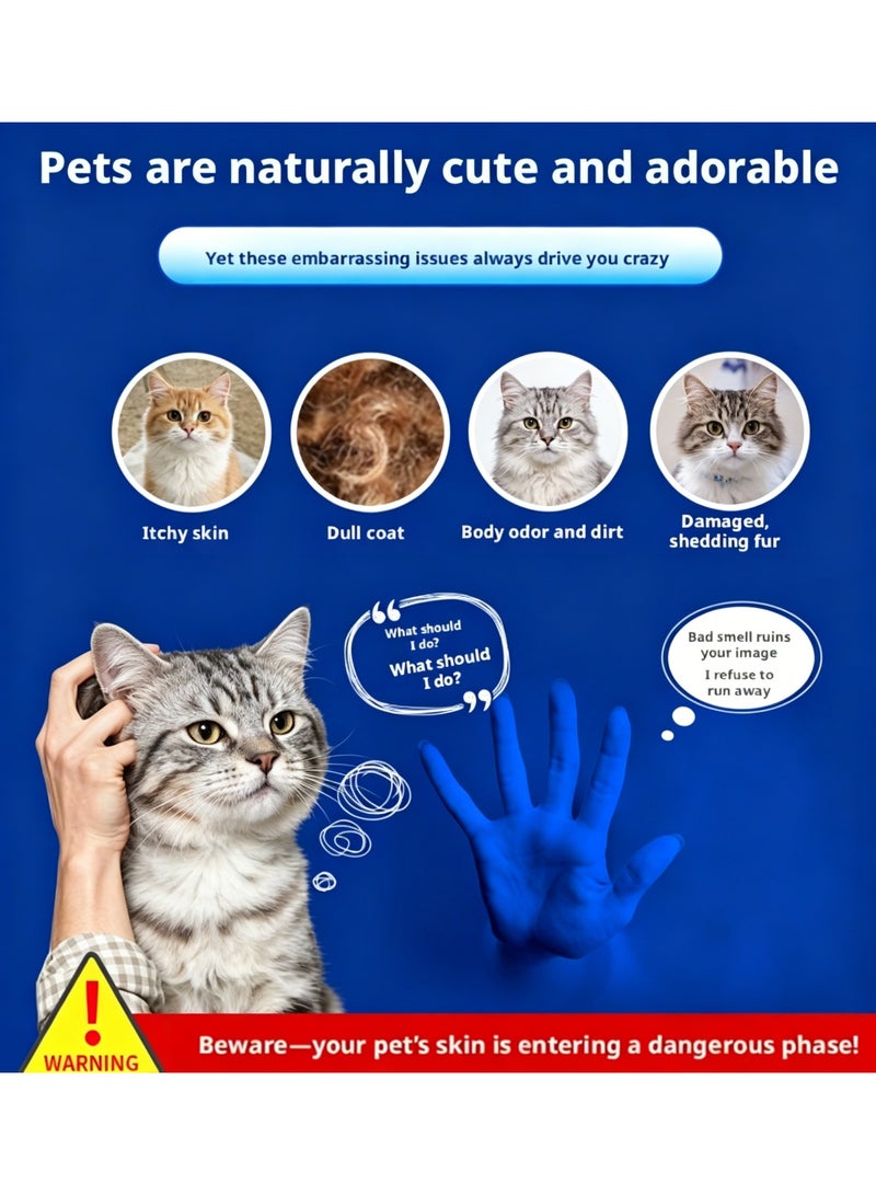 TAPIT 4-in-1 Cat Shampoo Hypoallergenic Cat Bath Shampoo with Odor Control Moisturizing & Anti-Itch for Kittens & Adult Cats Pet Shampoo - Image 2