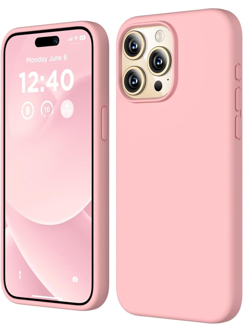 ACLIX Premium Liquid Silicone Case for iPhone 16 Pro Max Slim Fit, Soft Touch with Microfiber Lining & Enhanced Camera Protection - Durable & Anti-Fingerprint | Pink - Image 1