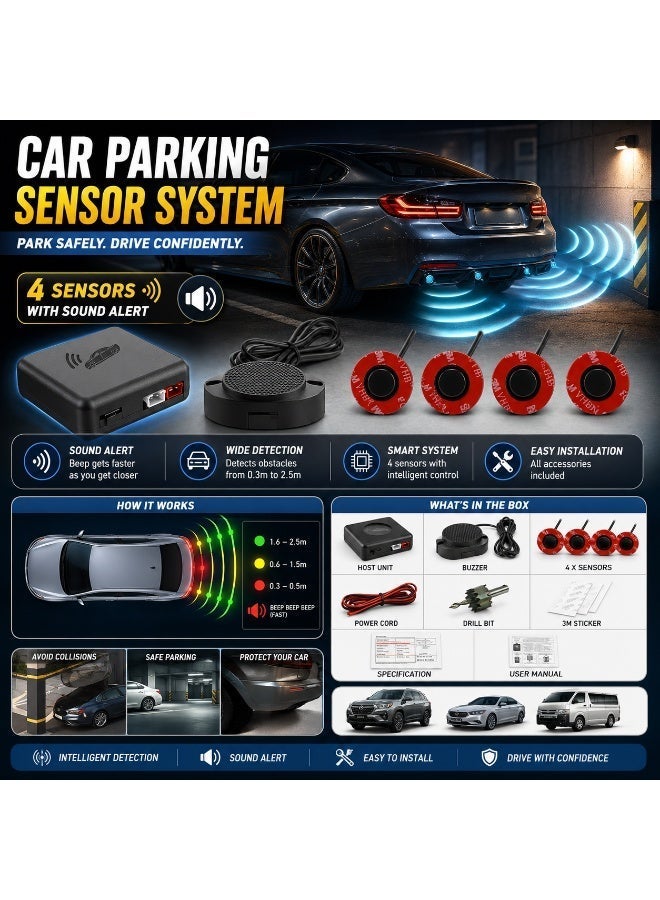 Universal Parking Sensor System with LCD Display 10900140 - Image 2