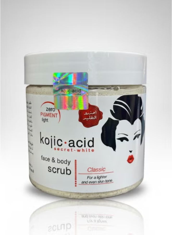 KOJIC ACID Secret White Face And Body Scrub 521 ml Whitening Brightening Exfoliating Skin Care - Image 2