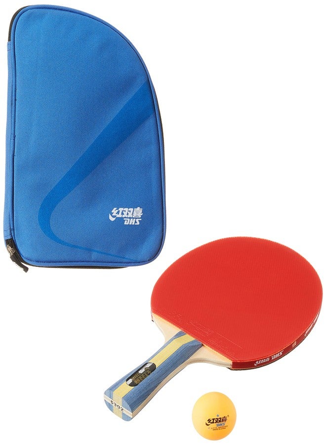 DHS TT BAT S-S302 DHS WITH TT BALL DHS 40MM 1 STAR ORANGE (20 Pcs Box) AND TT BAT COVER RC104 DHS BLUE - Image 2