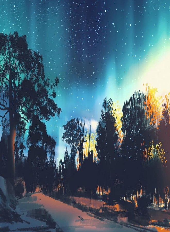CHengQiSM 1000 Piece Micro Jigsaw Puzzle - Northern Lights Forest Scene Puzzles, Letters on Back, Small Piece Impossible Hard Puzzle for Adults & Teens, 1000 Piece Mini Puzzles for Adults, 14.97 x 10.24 inches - Image 1