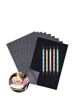 Carbon Transfer Paper, Graphite A4 Tracing Copy Paper with Embossing Stylus Set, Idea for Wood/Paper/Canvas and Other Art Surfaces Tracing Copy Black 100 Sheets