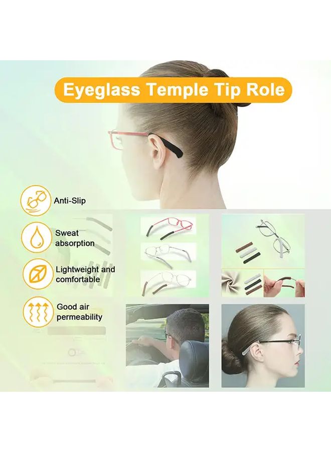 Grey Non Slip Soft Elastic Glasses Arm Pads And Ear Clips For Eyewear - Image 3