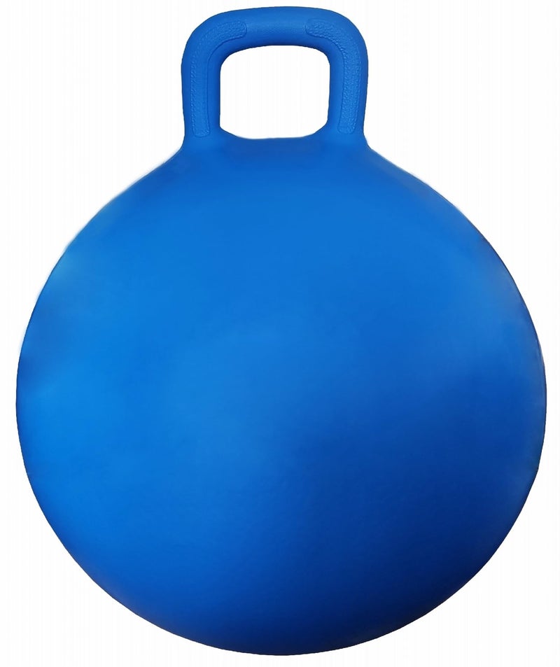 AppleRound Space Hopper Ball with Air Pump 18in45cm Diameter for Age 37 Kangaroo Bouncer Hippity Hoppity Hopball for Children Siton Bouncy Ball with Handle Plain Color Blue - Image 3