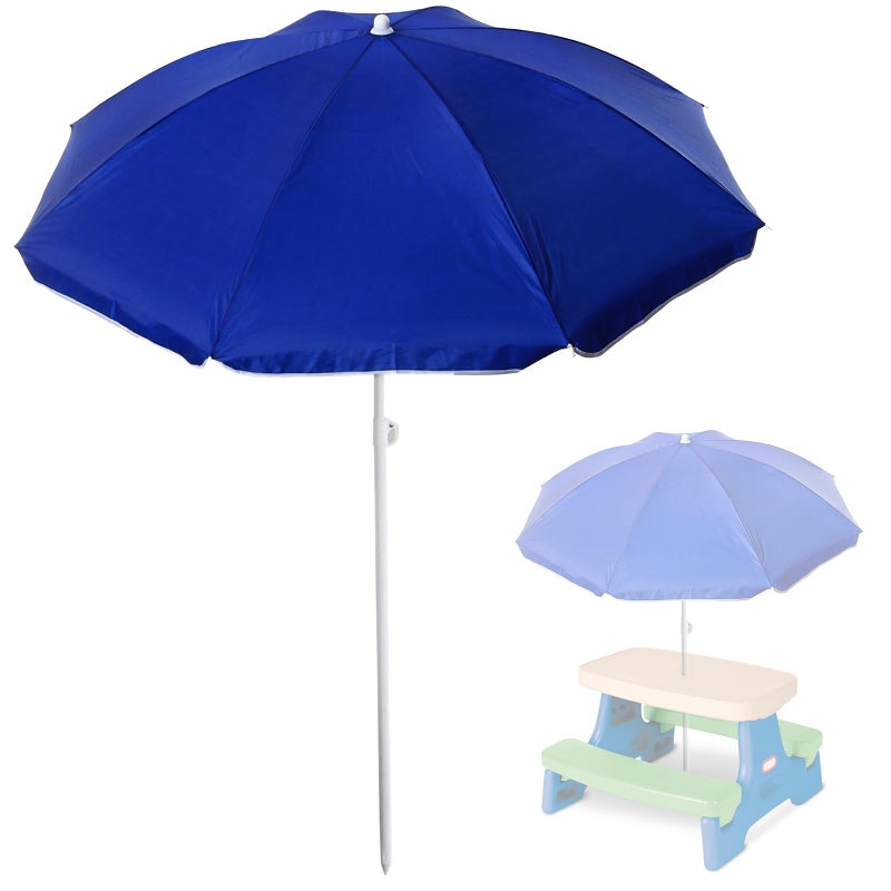 Eiszhjk Replacement 70 Inches Umbrella Compatible with Little Tikes Picnic Table, Portable Picnic Outdoor Sunshade, Durable Patio Umbrella for Camping, Beach and Garden - Image 1
