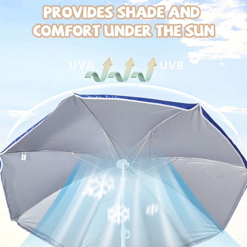 Eiszhjk Replacement 70 Inches Umbrella Compatible with Little Tikes Picnic Table, Portable Picnic Outdoor Sunshade, Durable Patio Umbrella for Camping, Beach and Garden - Image 3