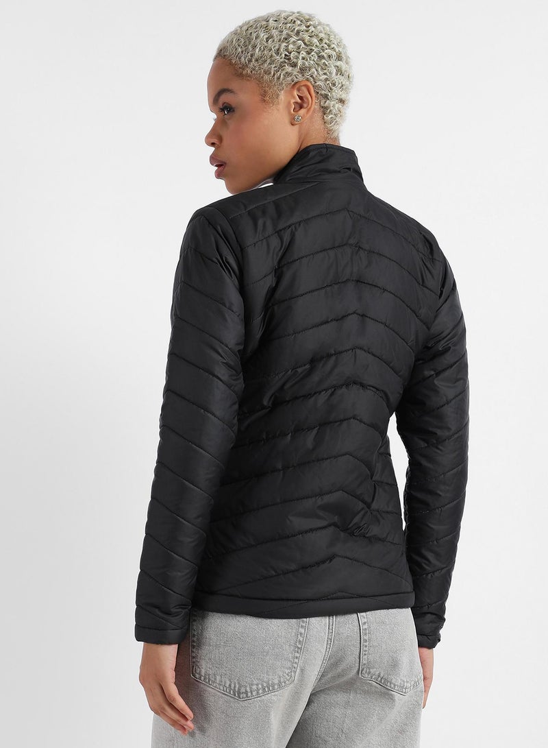 Campus Sutra Women's Quilted Puffer Jacket With Zip Closure - Image 5