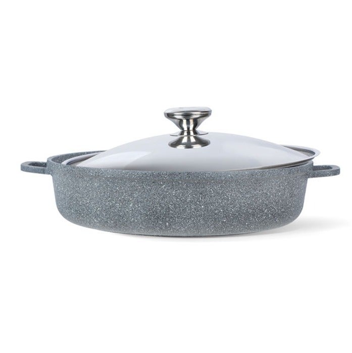 Bianca cookware Tray Die-cast Granite with Lid  32cm - Image 1