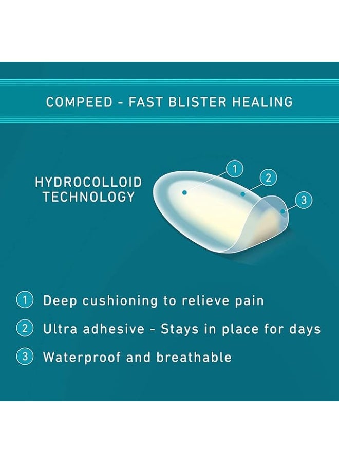 Compeed Advance Blister Care Cushion Bandage With Foot Rubbing Protection Breathable Foot Protector, Medium, 5 Patch (Pack of 05) - Image 2