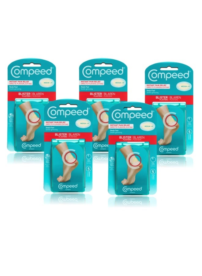 Compeed Advance Blister Care Cushion Bandage With Foot Rubbing Protection Breathable Foot Protector, Medium, 5 Patch (Pack of 05) - Image 1