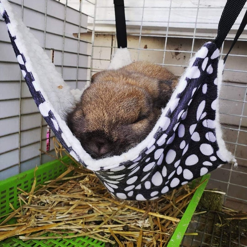 AKIRO for Kitten Cat Cage Cage Hammock, Hanging Bed Round Dot Tower Zebra Leopard Pattern Warm Pet Hammock, Soft Plush Hanging Cat Bed Mat Winter Warm Cotton - Image 5