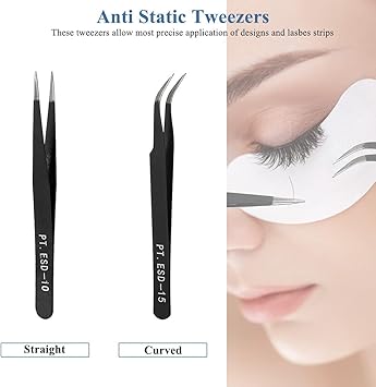 Ejoyous Training Head Mannequin Head Practice Makeup Dummy Model Heads Makeup Head Massage Training Practice Head Eyelash Extension Set Grafting False Eyelashes Tweezers Cleaning Rod Glue  - Image 2