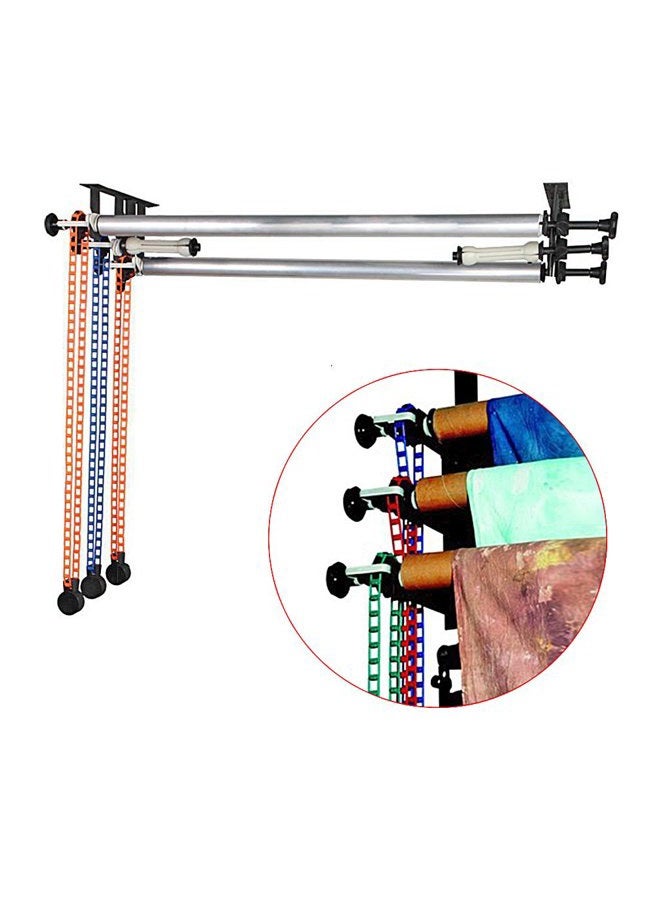 Neewer Photography 3 Roller Wall Mounting Manual Background Support System with 2 x Tri Fold Hook, 6 x Expand Bar, 3 x Chain, Load Capacity per Roller: 22lb/10kg - Image 3